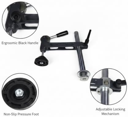 Iron Panel Saw Hold-Down Clamp for Woodworking, Horizontal Workholding Device Secures Large Sheets for Straight Cuts, Black Finish