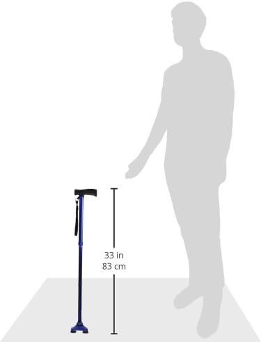 HurryCane Freedom Edition Foldable Walking Cane with T Handle