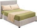 Nestl Queen Sheets Set - 4 Piece Queen Bed Sheets, Hotel Luxury, Extra Soft, Double Brushed Bedding for Queen Size, 2 Tone Sage/Beige Set, Sage Fitted Sheet, Beige Flat Sheet, Beige Pillow Case