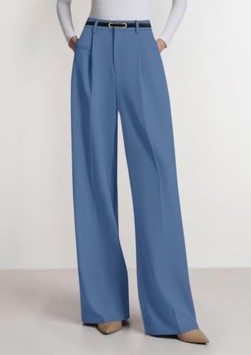 PRETTYGARDEN Women's Tailored Wide Leg Work Dress Pants