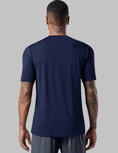 Liberty Imports 5 Pack Men's Active Quick Dry Crew Neck T Shirts