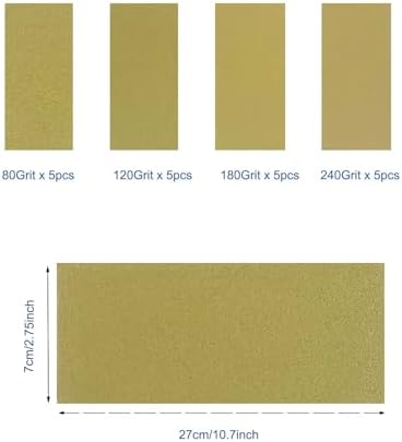 PSA Sanding Block Kit of 7,Hand Abrasives Auto Body Sanding Block Set with 20pcs Self Adhesive Sandpaper Sheet,Flexible for Automotive Paint and Woodworking Sand Furniture