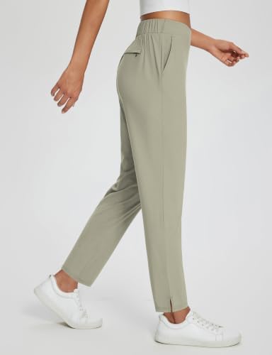 baleaf Womens Business Casual Pants Stretch Travel Pants On Airport with Zipper Pockets Dressy Slacks Golf Work Pull on