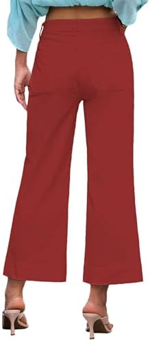 Wide Leg Jeans for Women Trendy High Waisted Flare Jeans Cropped Pants Stretchy Baggy