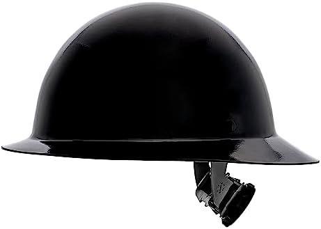 MSA Skullgard Full-Brim Hard Hat with Suspension - Non-Slotted Cap, Made of Phenolic Resin, Radiant Heat Loads up to 350F, Standard Size Hard Hat | Fas-Trac III Ratchet Suspension