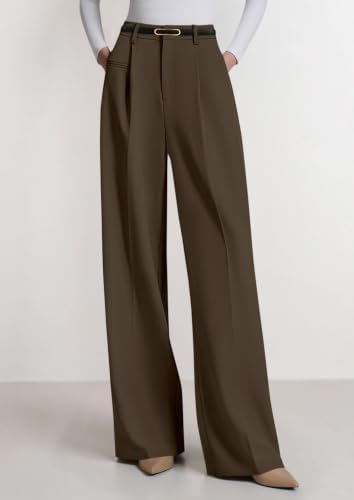 PRETTYGARDEN Women's Tailored Wide Leg Work Dress Pants