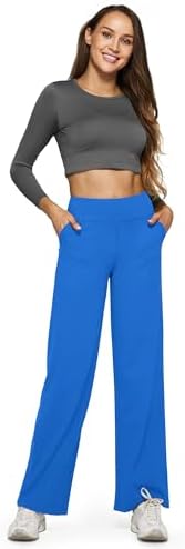 G4Free Yoga Pants for Women Wide Leg Pants with Pockets High Waisted