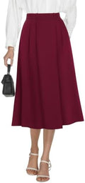 Casly Lamiit A-Line Midi Skirts for Women Business Skirt