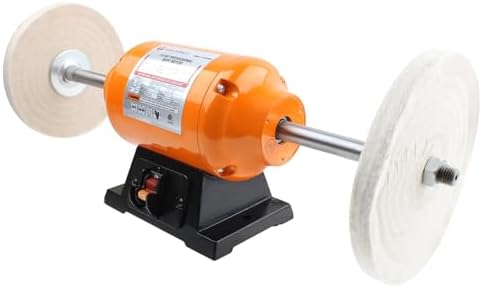 TOOLSPACE 8" Bench Buffer Polisher, 3/4 HP 3450 RPM, Dual Cloth Wheels for Knife Sharpening, Jewelry Polishing, Metal & Wood Finishing