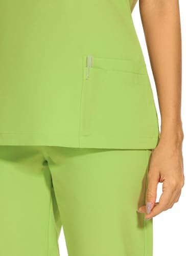 COZYFIT Scrubs for Women Set - Stretch V-Neck & Jogger Pant with 9 Pockets