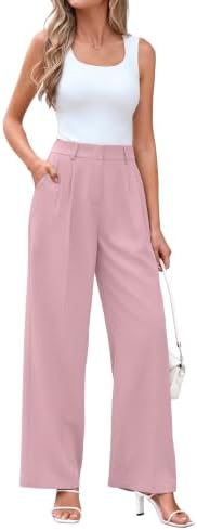 KICZOY Women Casual Wide Leg Dress Pants High Waist Lightweight Flowy Pants