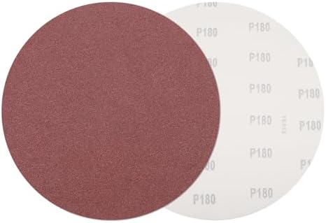 HARFINGTON 8 Pcs 10 Inch Sanding Discs 180 Grit Red Aluminum Oxide