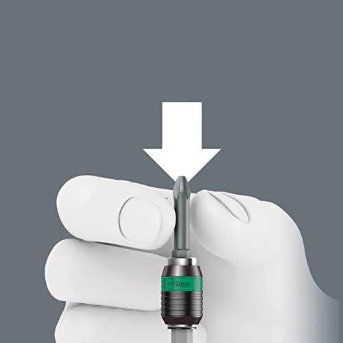 Wera 05023461001 416 RA T-Handle bitholding Screwdriver with Ratchet Function and Rapidaptor Quick-Release Chuck, 1/4", 45 mm