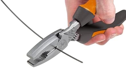 Klein Tools HD200180EINS Power Combination Pliers 200 mm | Heavy Duty with Power Joint up to 30% Force Saving | VDE 1000 V AC Insulated | 4-Point Tube Handle | Made in Germany