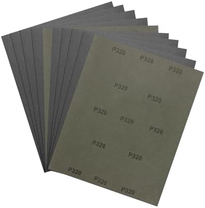 10Pcs Sand Paper 9x11Inch 320Grit Silicon Carbide Sandpaper Sheets