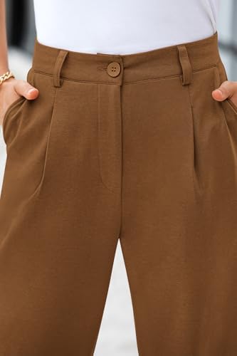 CFLONGE Womens Ankle Work Pants Trousers Casual Slacks