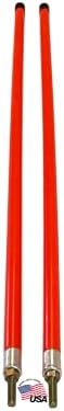Buyers Products 1308111 Fluorescent Nylon Orange Guide Kit, 3/4" X 36", Stud Mount, Aftermarket Snow Plow Blade Marking Guide Kit, Bumper Guides for Pickup Trucks, Bumper Sights and Road Safety
