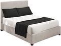 Nestl Queen Sheets Set - 4 Piece Queen Bed Sheets, Extra Soft, Double Brushed Bedding for Queen Size, 2 Tone White/Black Set, White Fitted Sheet, Black Flat Sheet, Black Pillow Case