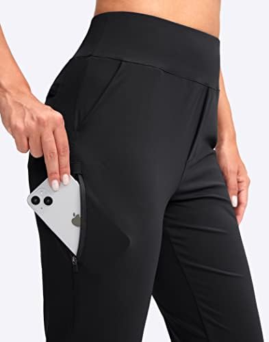 YYV Women's Golf Pants High Waist Stretch Ankle Pants with Pockets