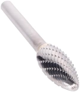 Drill America SH-5 Carbide Burr/Rotary File Flame Double Cut for Die Grinder 1/2" Dia. x 1-1/4" Cut Length with 1/4" Shank and 6" Overall Length, DUL Series