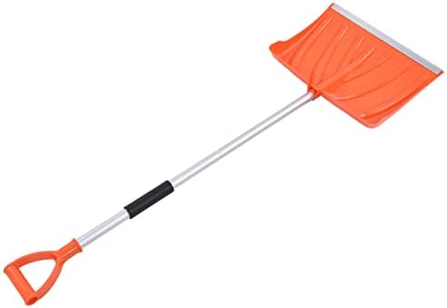 Snow Shovel for Car & Home – Large Capacity D-Handle Aluminum Shovel, Lightweight 1.1kg, Detachable for Trunk Storage, Pushes Snow, Ice, Sand & Mulch (53")