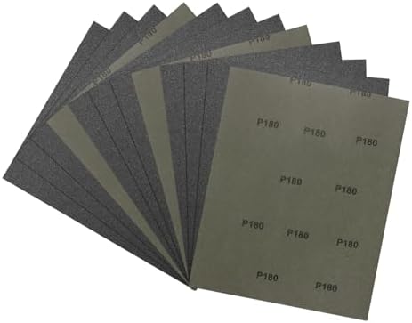 12Pcs Sand Paper 9x11Inch 180Grit Silicon Carbide Sandpaper Sheets