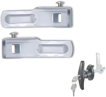2PCS Truck Cap Locking T-Handle Cam, T Handle Locks Cam for Truck Topper, Camper Shell Accessories (Left&Right)