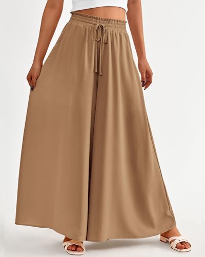 BTFBM Wide Leg Flowy Palazzo Pants for Women