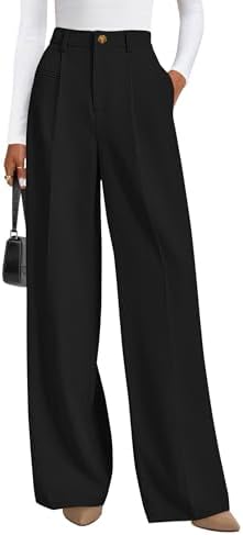 PRETTYGARDEN Women's Tailored Wide Leg Work Dress Pants