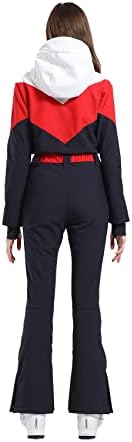 GSOU SNOW Womens Ski Suit One Piece Jumpsuit Snow Jacket Waterproof