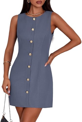 PRETTYGARDEN Women Business Casual Cocktail Work Short Dress