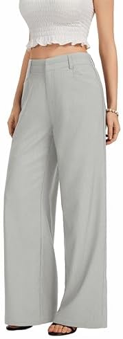 FUNYYZO Wide Leg Dress Pants for Women Work Slacks Business Casual Outfits