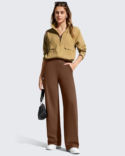 G4Free EverGoing Women's Wide Leg Dress Pants with Pockets Belt Loops