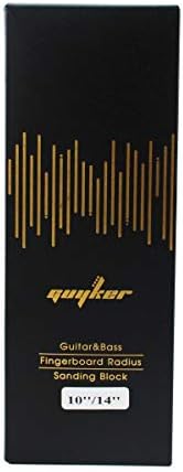 Guyker Two-Way Radius Sanding Block for Fret Leveling Fingerboard - Aluminum Sanding Beam Luthier Tool for Guitar & Bass Repair & Maintenance CNC Machined (1 Piece, Radius 10” + 14”)