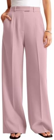 NIMIN Women Wide Leg Work Pants High Waisted Dress Trousers with Pockets