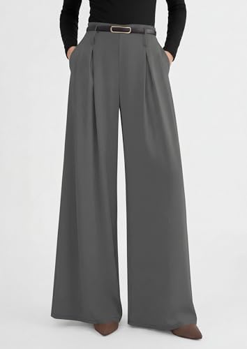 PRETTYGARDEN Womens Wide Leg Dress Pants Flowy Trousers