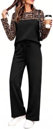 WIHOLL Two Piece Sets for Women Fall Outfits Casual Matching Lounge Sets
