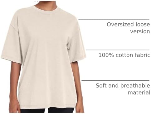 Womens Vintage Oversized T Shirts Acid Washed Baggy Cotton Tee Workout Gym Shirts Boyfriend Short Sleeve Tops