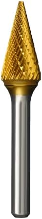 Champion Cutting Tool SM4 Double Cut TiN Coated Carbide Bur
