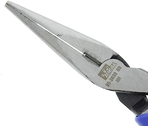 IDEAL INDUSTRIES INC. 35-3038 Long Nose Plier – 8.5 in., Plier with Smart Grip Handles, Cutter, Serrated Jaws