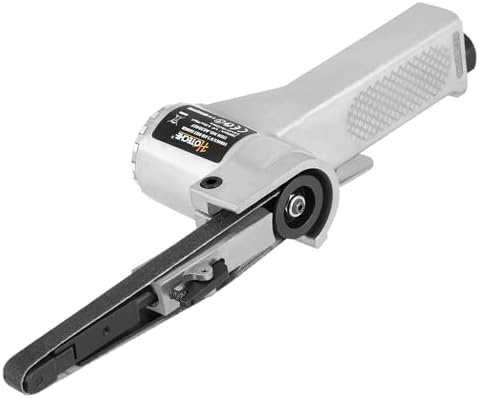 Hoteche 3/8" x 13" Air Belt Sander, High Speed Pneumatic Belt Sander, Professional Finger Sander for Spot Weld Removal, Grinding & Polishing in Narrow Spaces