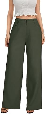 FUNYYZO Wide Leg Dress Pants for Women Work Slacks Business Casual Outfits