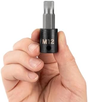 TEKTON 3/8 Inch Drive x M12 Triple Square Impact Bit Socket | SIB18212