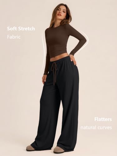 Trendy Queen Women's 2 Piece 2026 Fall Fashion Lounge Set with Pockets