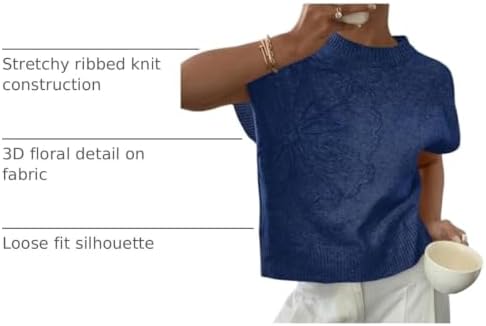 SOLY HUX Women's Short Sleeve Business Casual Sweater