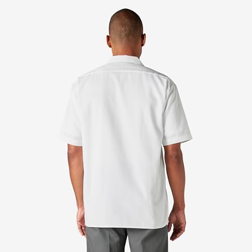 Dickies Men’s Short Sleeve Work Shirt – Durable Twill Button Down Shirts for Men, Lightweight Uniform for Daily Wear