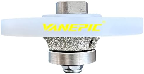 1/2 inch B13 Diamond demi bullnose Half Bullnose Profile Wheel Diamond Hand Profiler Router bit with 5/8-11 Thread for Grinder polisher Granite Marble concrete tile and Countertop Edge Shaping
