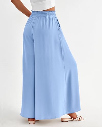 BTFBM Wide Leg Flowy Palazzo Pants for Women