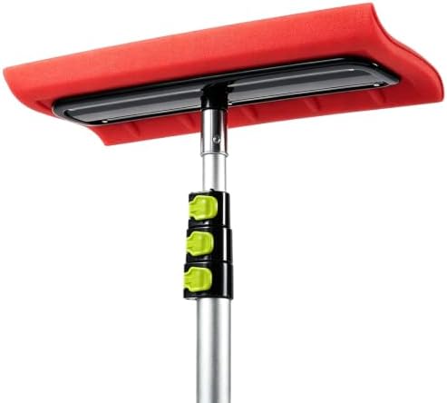 Chumia Adjustable Snow Roof Rake, 12-20ft Telescopic Pole, No-Scratch Rake