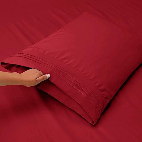 1000 Thread Count 4pc KING SIZE Egyptian Bed Sheet Set,Deep Pocket, RED